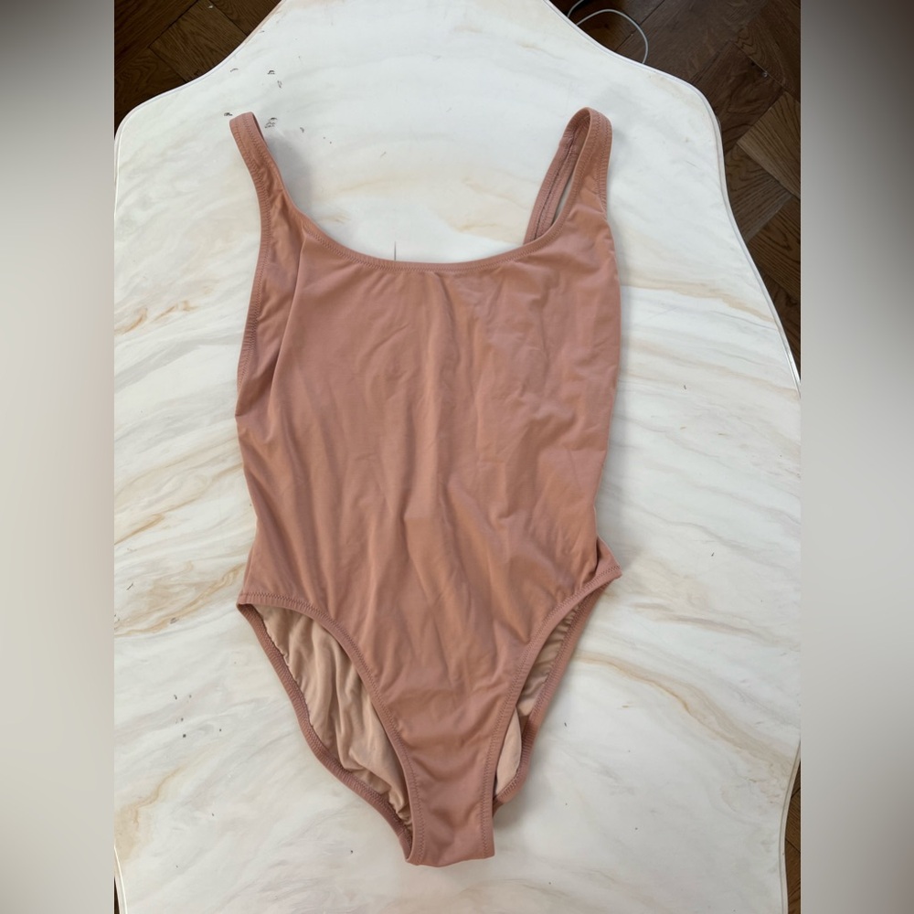 J.Crew Scoopback One-Piece Swimsuit 6 Nude